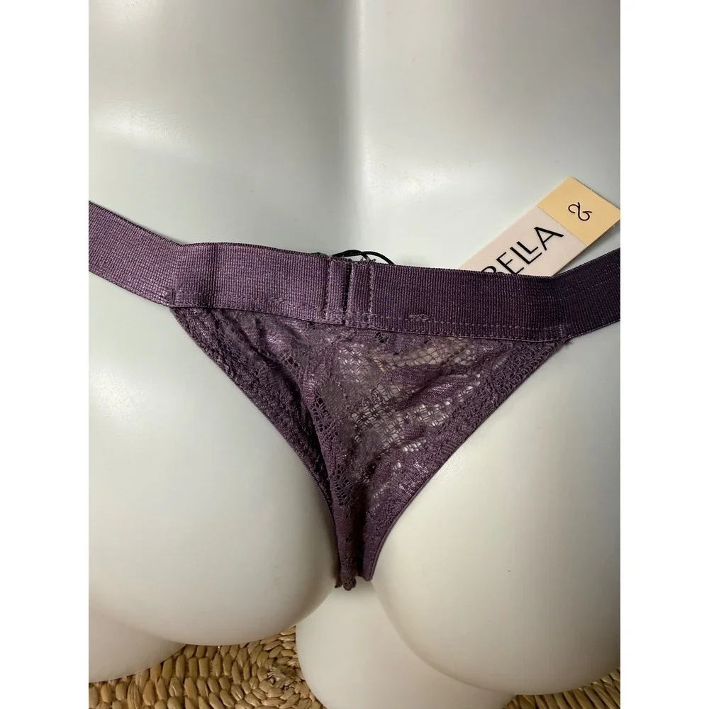 Cosabella Never Say Never Men's Italian Lace Thong Himalayan Sky Size S